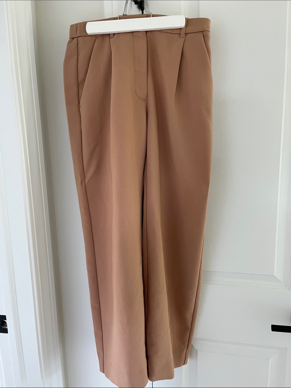 Abercrombie & Fitch Wide Leg Pants in Camel Brown